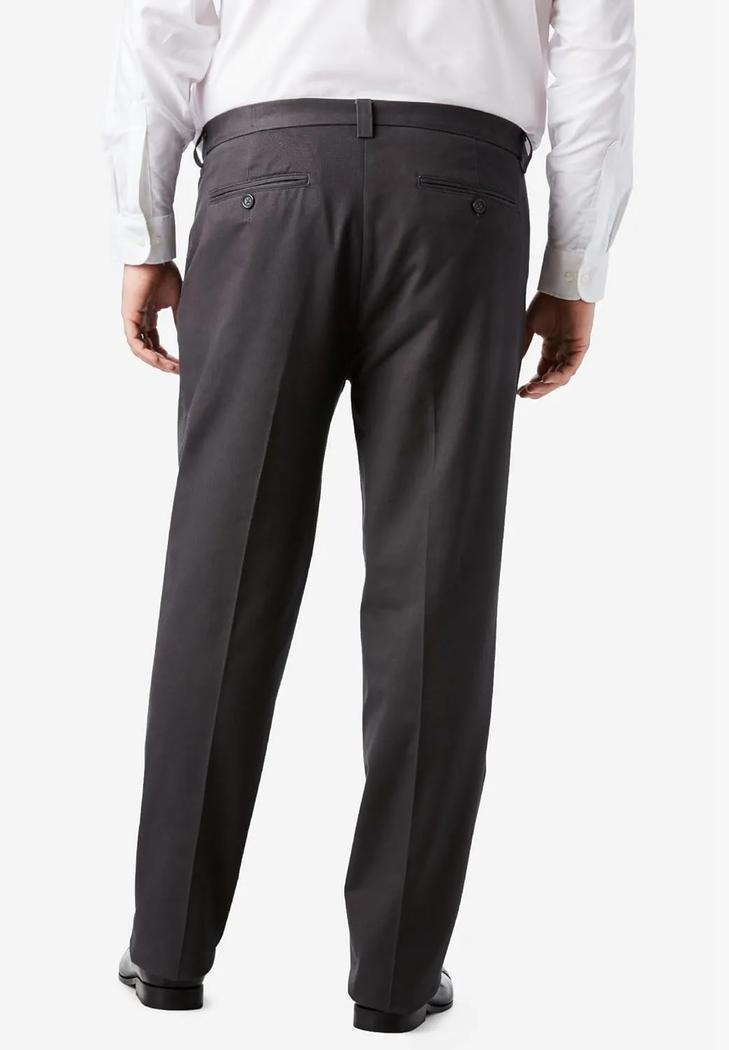 KingSize Men's Big & Tall Classic Fit Wrinkle-Free Expandable Waist Pleat Front Pants