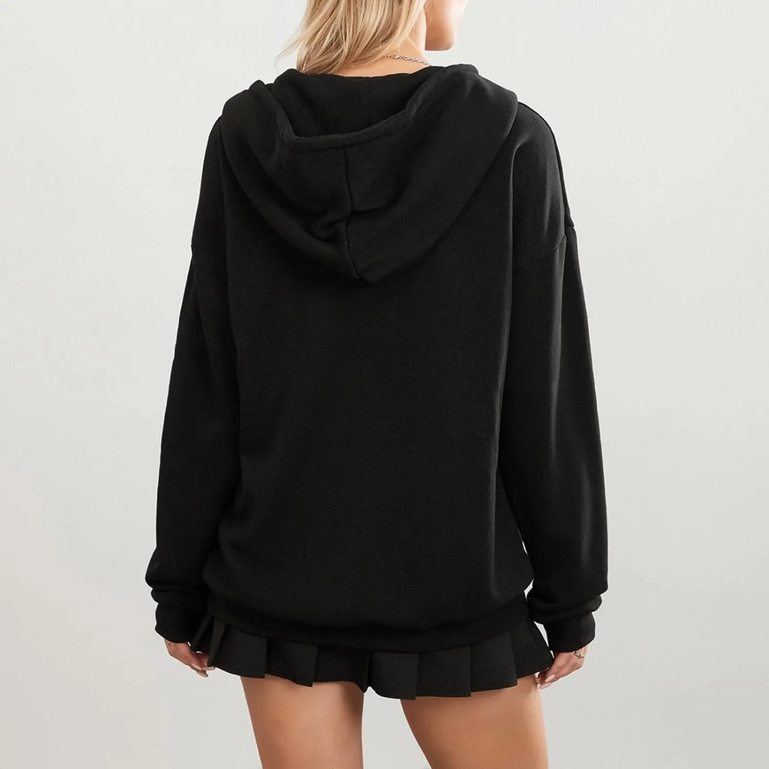 KOSUSANILL Women Y2K Zip Up Hoodie Long Sleeve Fairy Grunge Graphic Sweatshirt Vintage Aesthetic Jacket Oversized Streetwear
