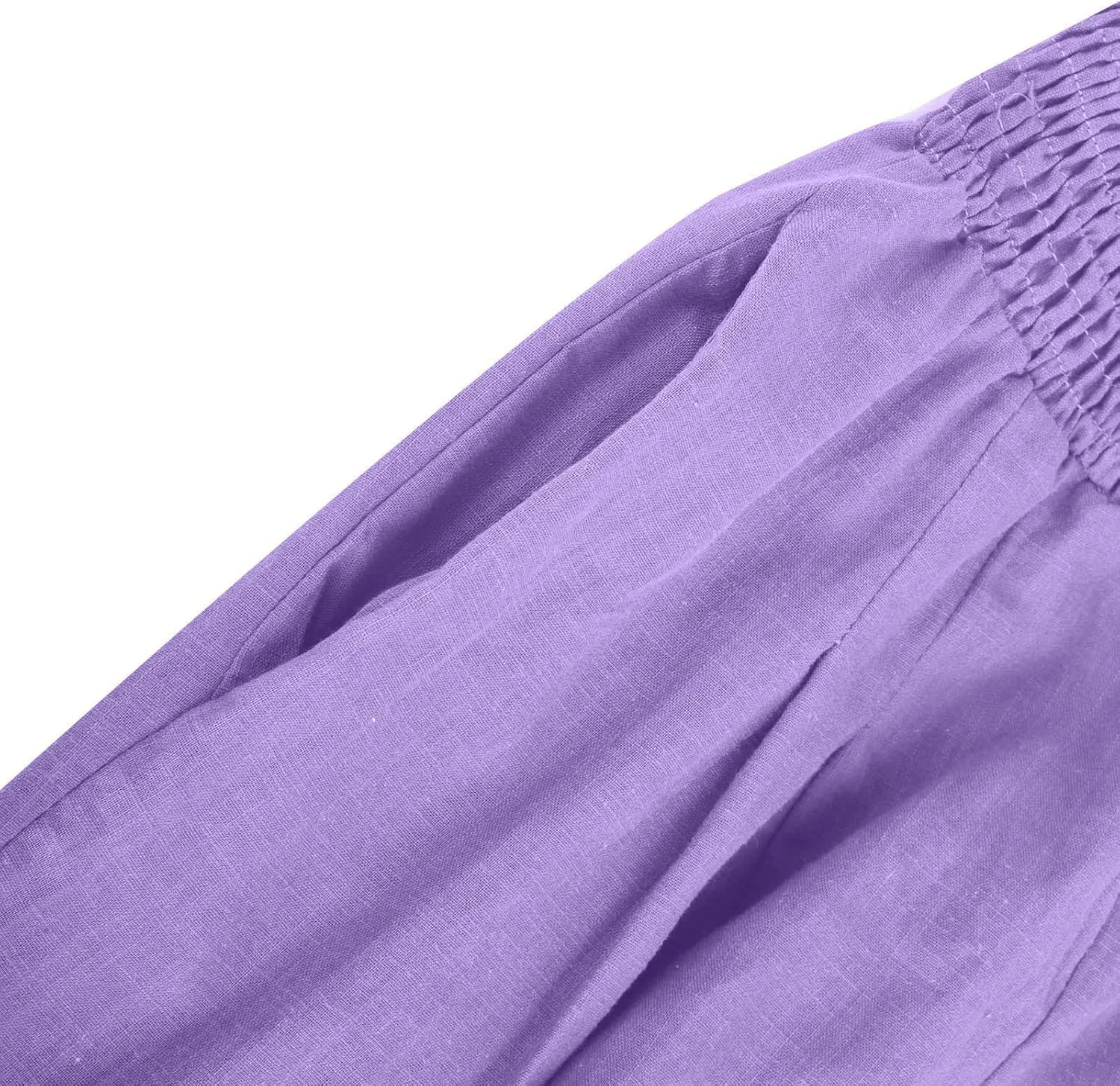 Lastesso Linen Pants Women High Waist Tummy Control Soft Palazzo Slacks Lightweight Basic Solid Summer Beach Boho Clothes