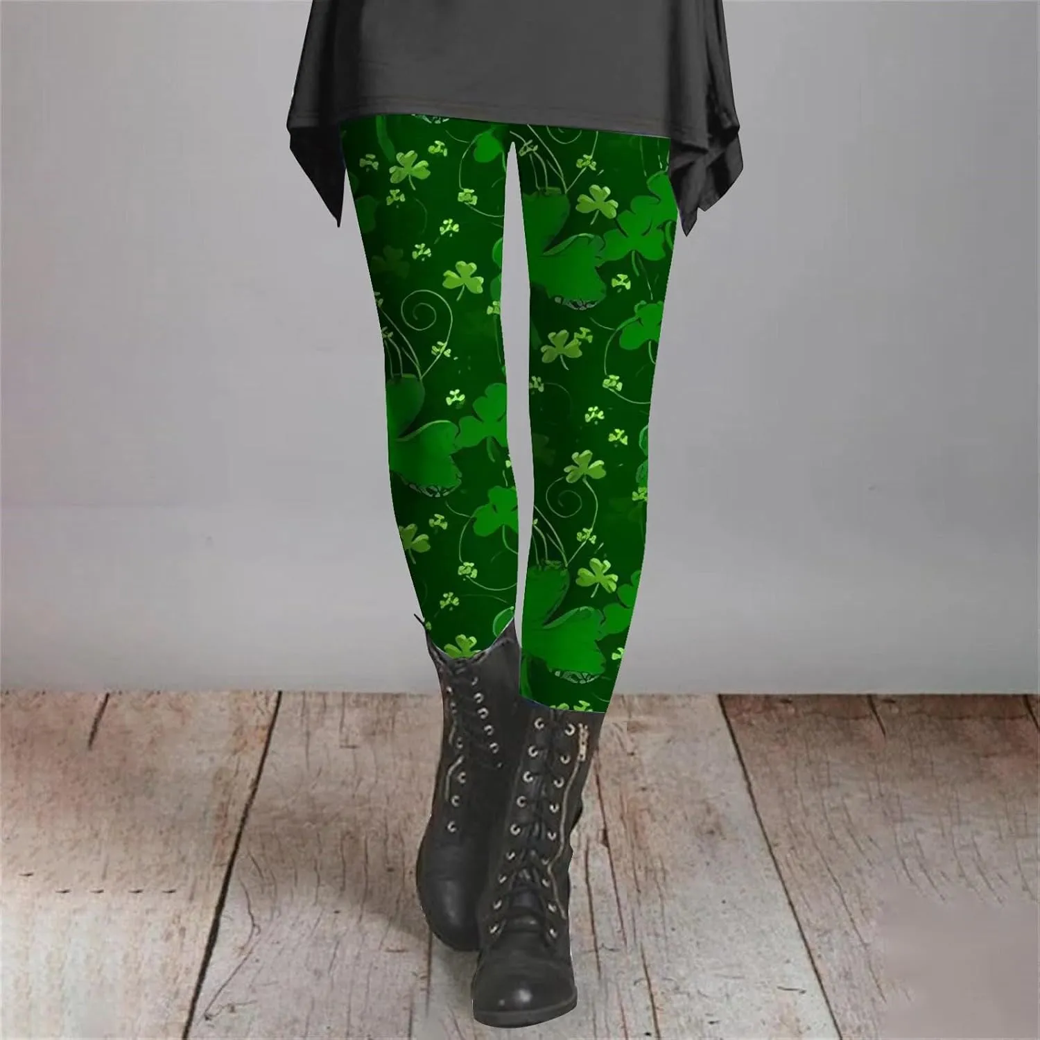 LCMTWX Womens St Patrick's Day Costume St. Patricks Day Print High Waist Yoga Pants for Women's Workout Clothes for Fold