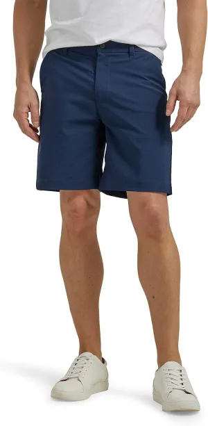 Lee Men's Extreme Motion Regular Fit Synthetic Flat Front Short