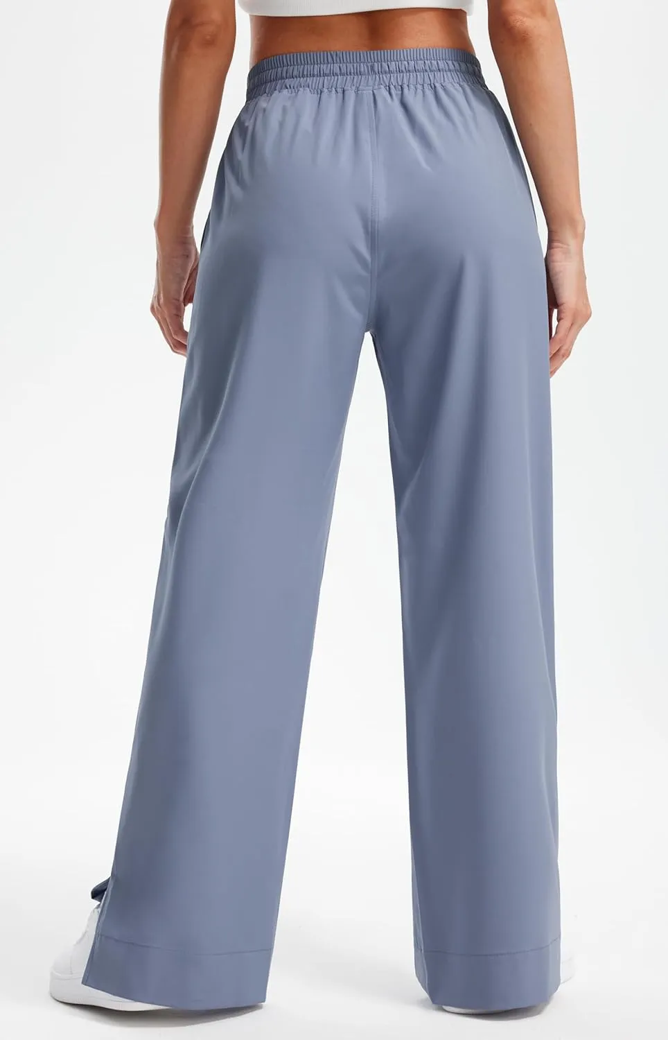 Libin Women's Lightweight Wide Leg Pants 27"/29" High Waisted Casual Work Pants Lounge Flowy Trousers with Pockets