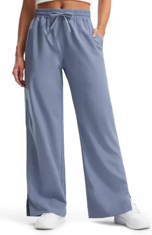 Libin Women's Lightweight Wide Leg Pants 27"/29" High Waisted Casual Work Pants Lounge Flowy Trousers with Pockets