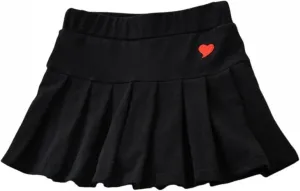 Little Girls Skorts Skirts Heart Print Cotton Pleated Skirt Toddler Cute Casual Trendy School Skirt Prty