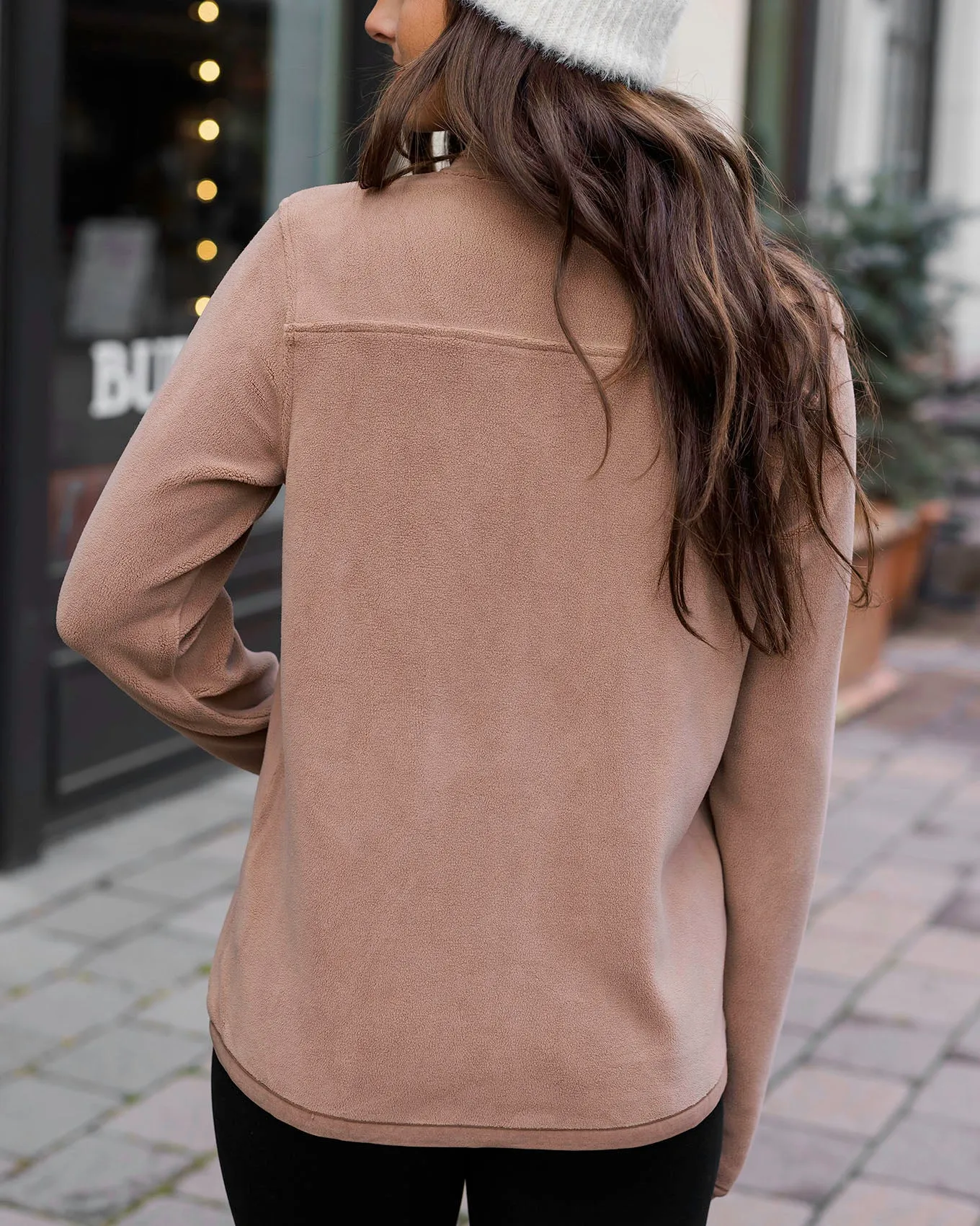 Luxe Cappuccino Teddy Fleece Jacket