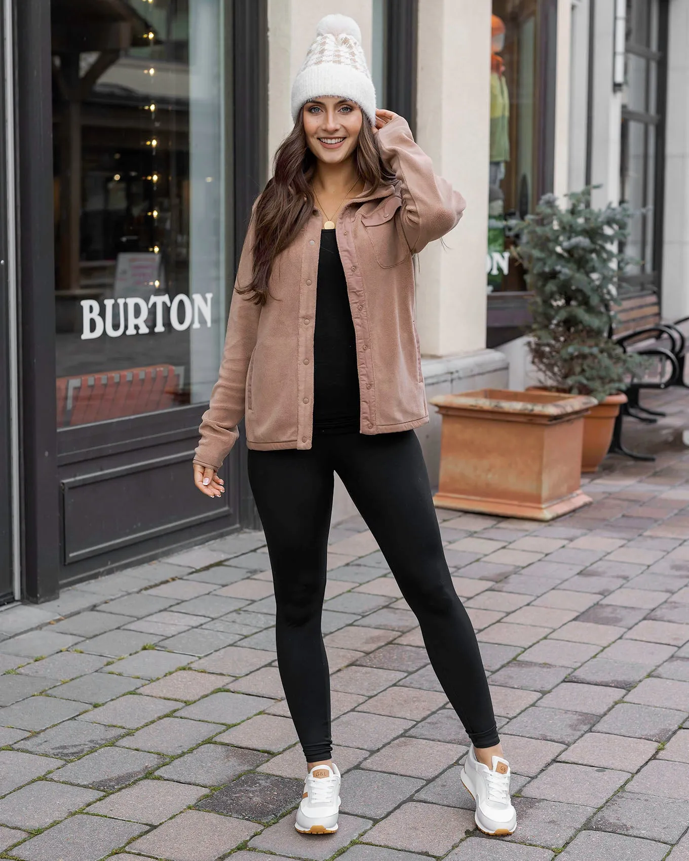 Luxe Cappuccino Teddy Fleece Jacket