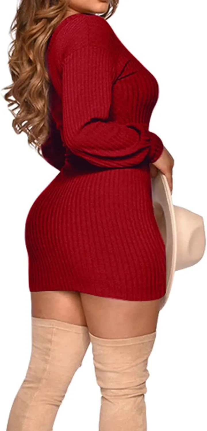 LYANER Women's Sexy One Shoulder Long Sleeve Side Drawstring Bodycon Party Club Mini Dress