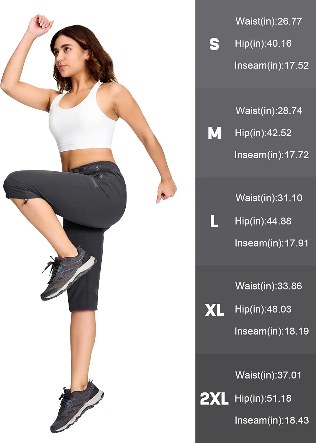 MAGCOMSEN Women's Cargo Capri Pants UPF 50  Lightweight Quick Dry Hiking Golf Travel Summer Pants with 5 Pockets