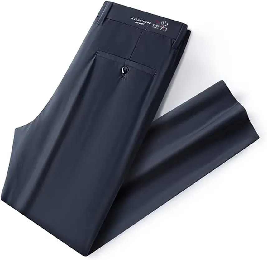 Men Stretch Dress Pants Slim Fit Skinny Suit Pants Flat-Front Bi-Stretch Dress Pant Straight Leg Front Pockets