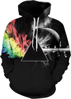Men Women Unisex Hoodies Novelty 3D Print Graphic Hooded Pullover Sweatshirt with Pocket