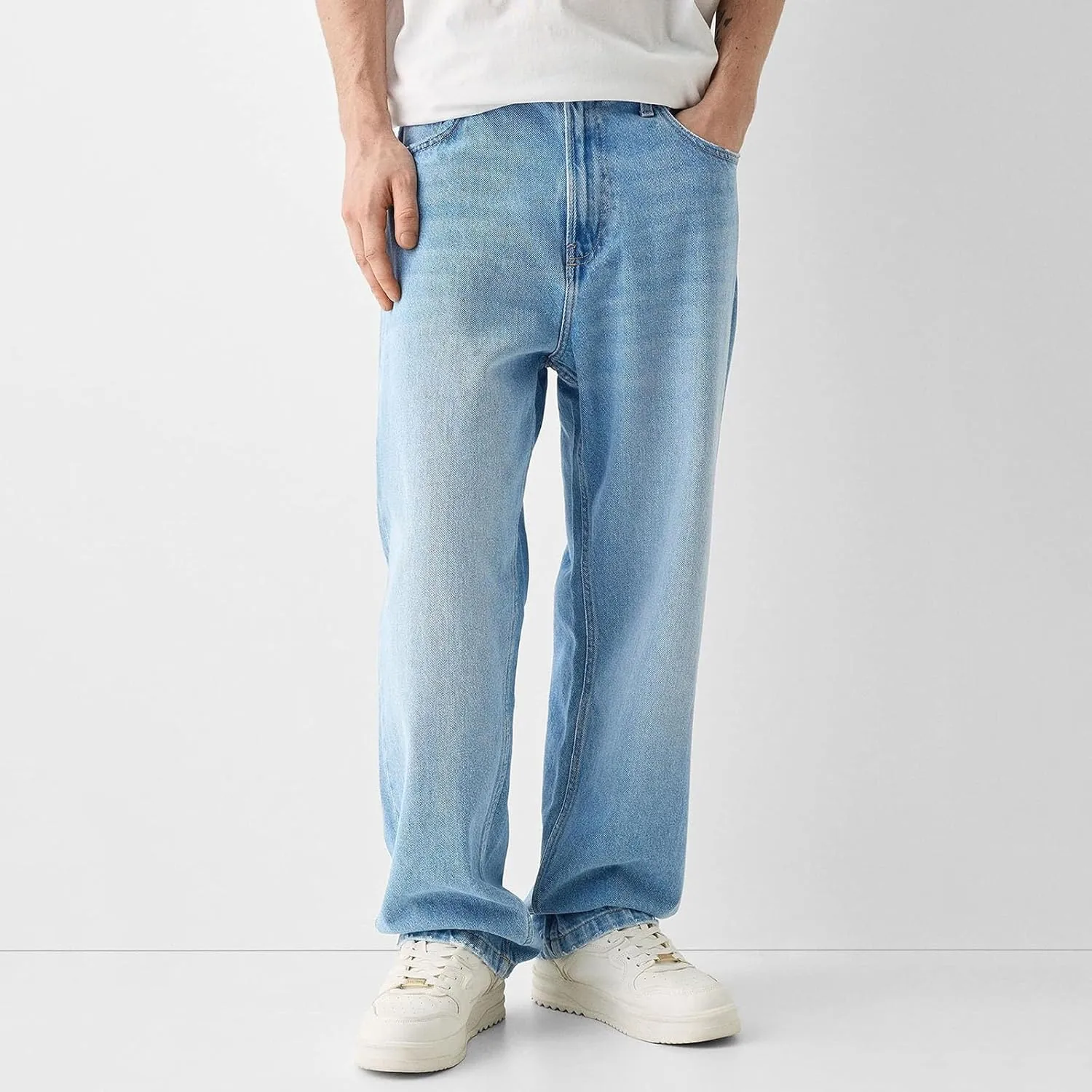Men Y2k Jeans Hip Hop Baggy Star Embroidery Denim Pant Straight Wide Leg Denim Pants Harajuku Streetwear Graphic Jean Trouser