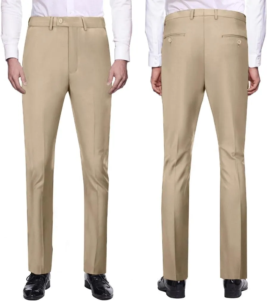 Mens 3 Piece Slim Fit Suit Set, 2 Button Solid Blazer Jacket Vest Pants Business Tuxedo