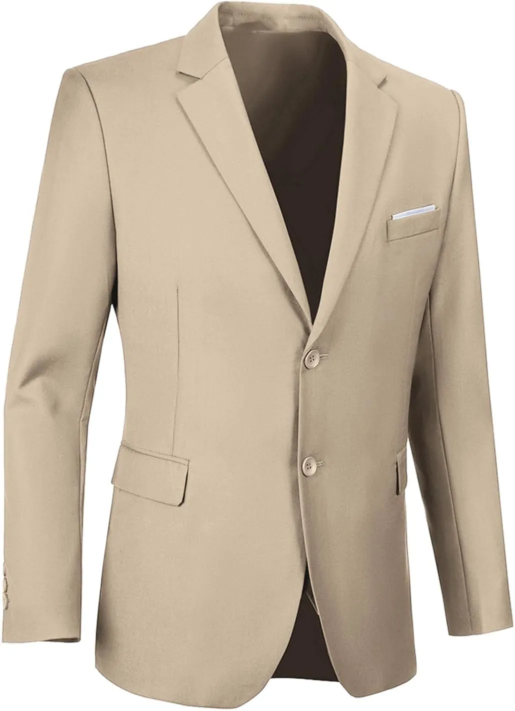 Mens 3 Piece Slim Fit Suit Set, 2 Button Solid Blazer Jacket Vest Pants Business Tuxedo