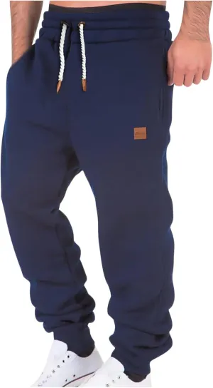Men's Casual Joggers Pants Drawstring Chino Cargo Pants Hiking Outdoor Twill Track Fitness Sweatpants with Pockets