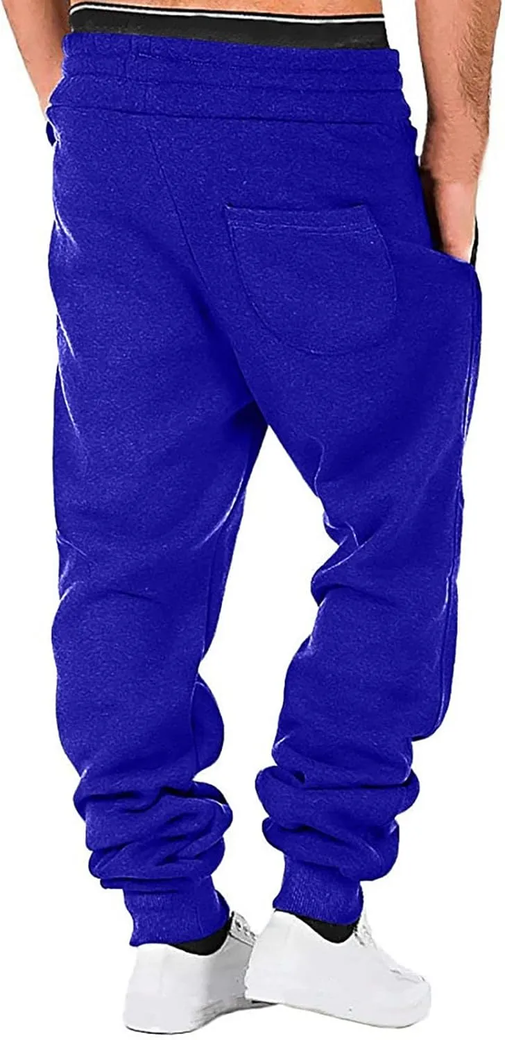 Men's Casual Joggers Pants Drawstring Chino Cargo Pants Hiking Outdoor Twill Track Fitness Sweatpants with Pockets
