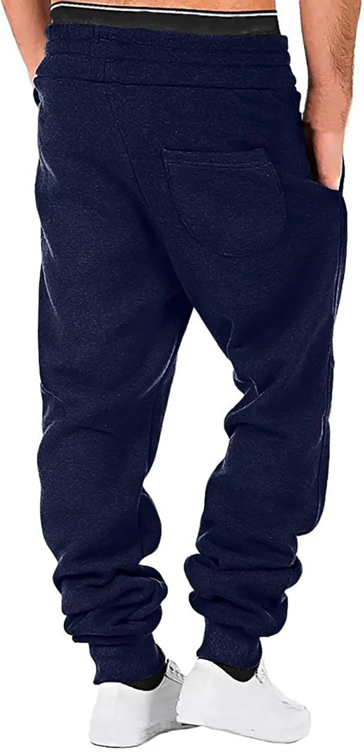 Men's Casual Joggers Pants Drawstring Chino Cargo Pants Hiking Outdoor Twill Track Fitness Sweatpants with Pockets