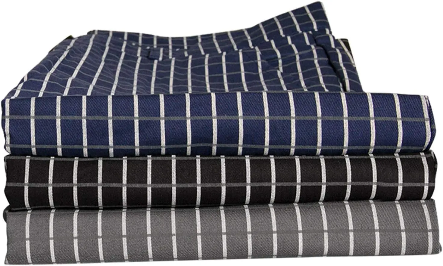 Mens Chinos Slim Fit Stretch Flat-Front Skinny Dress Pants, Plaid Print Zipper Up Long Lightweight Pants Trousers