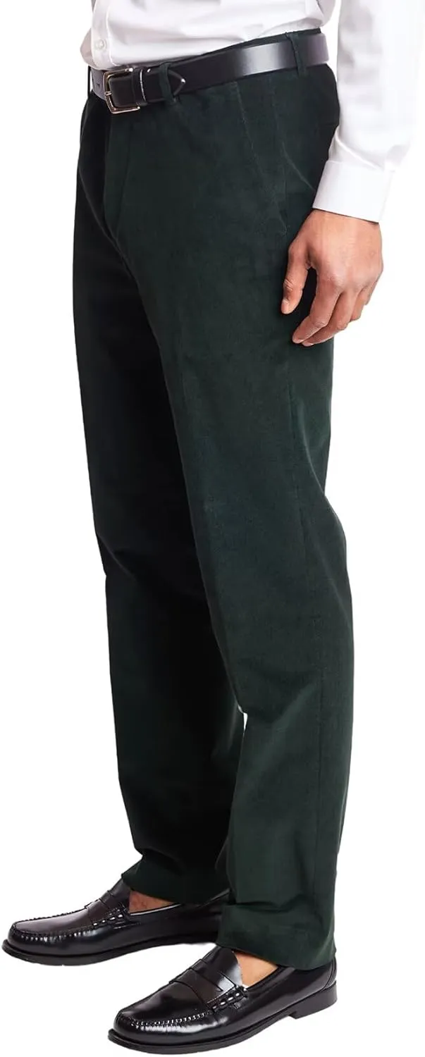 Men's Classic Fit Velvet Dress Pants for Wedding Dinner