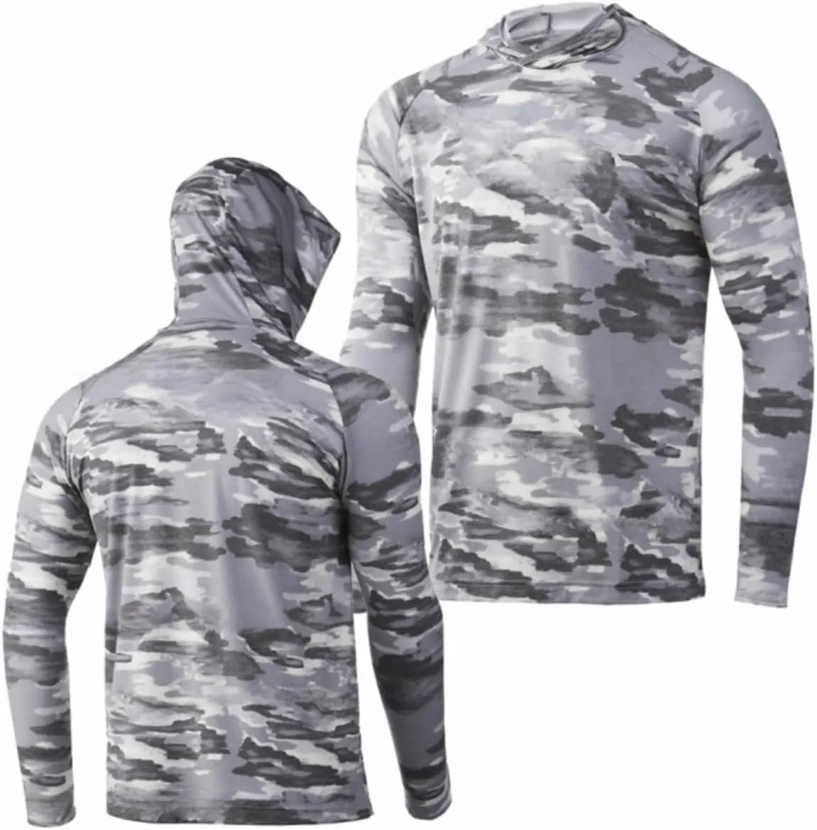 Men's Fishing Hiking Sun Protection Long Sleeve Shirt Quick Dry Cooling Hooded Sweatshirts Outdoor Performance
