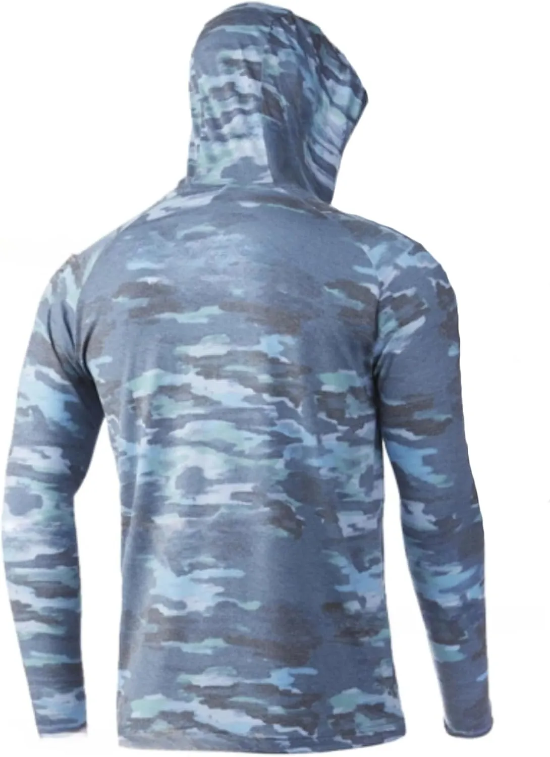 Men's Fishing Hiking Sun Protection Long Sleeve Shirt Quick Dry Cooling Hooded Sweatshirts Outdoor Performance