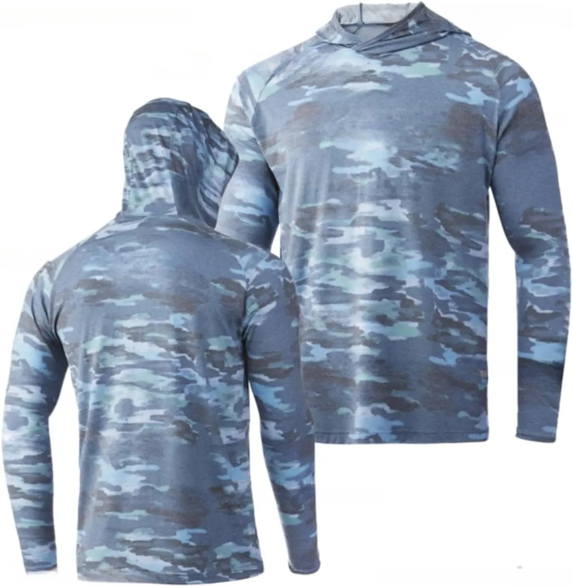 Men's Fishing Hiking Sun Protection Long Sleeve Shirt Quick Dry Cooling Hooded Sweatshirts Outdoor Performance