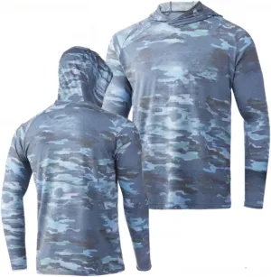 Men's Fishing Hiking Sun Protection Long Sleeve Shirt Quick Dry Cooling Hooded Sweatshirts Outdoor Performance