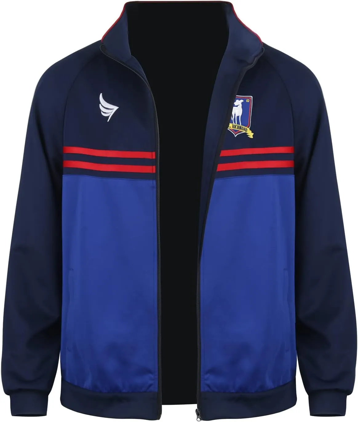 Mens Football Coach Costume Blue Jacket Pants Tracksuit Coat Soccer Suit Sportswear Training Halloween Cosplay Outfit