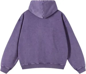 Mens Hoodies Pullover Vintage Hooded Sweatshirt Washed Hoodie Oversized Heavyweight Streetwear Cotton Sweatshirt