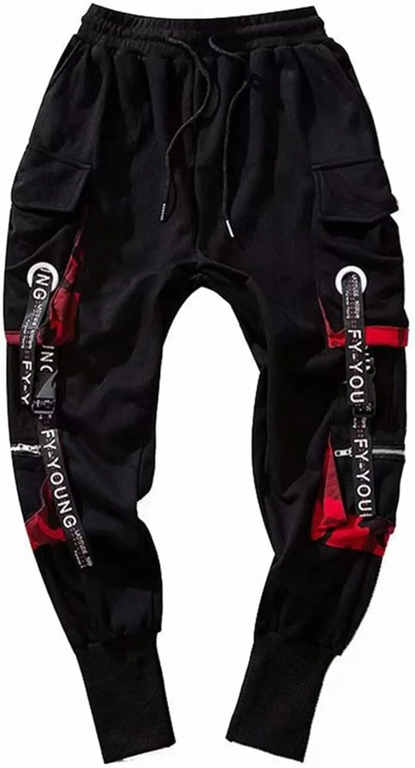 Men's Jogger Pants Techwear Hip Hop Harem Pants Streetwear Tactical Track Pants with Drawstring
