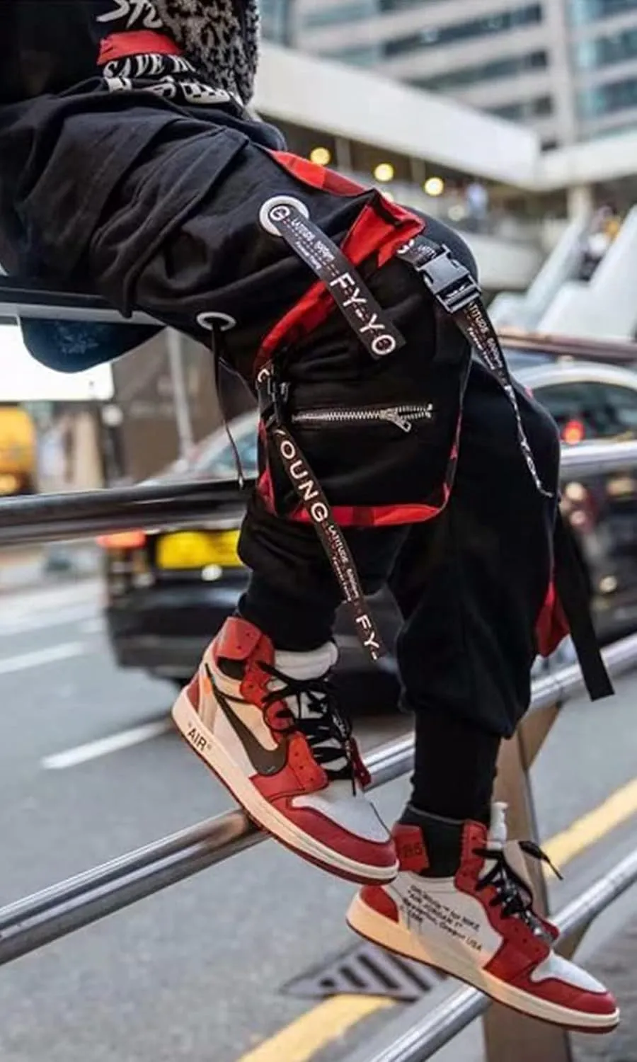 Men's Jogger Pants Techwear Hip Hop Harem Pants Streetwear Tactical Track Pants with Drawstring