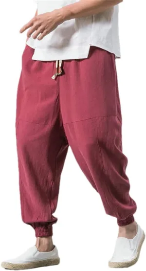 Men's Jogger Sweatpants Loose Harem Pants Casual Trousers Bloomers Streetwear Harajuku Pant