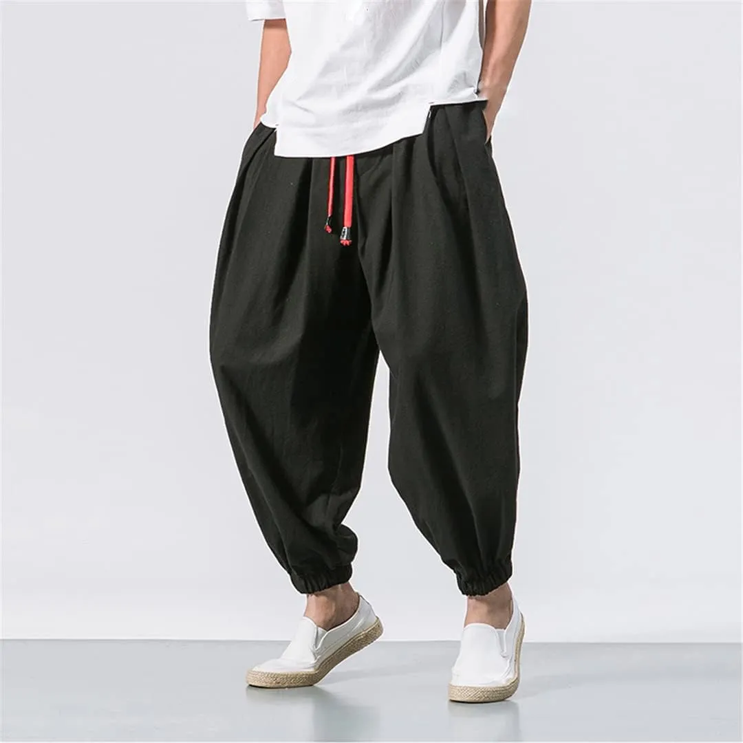 Men's Jogger Sweatpants Loose Harem Pants Casual Trousers Bloomers Streetwear Harajuku Pant