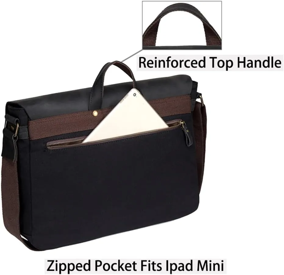 Men's Leisure Laptop Briefcase Canvas Business Handbag