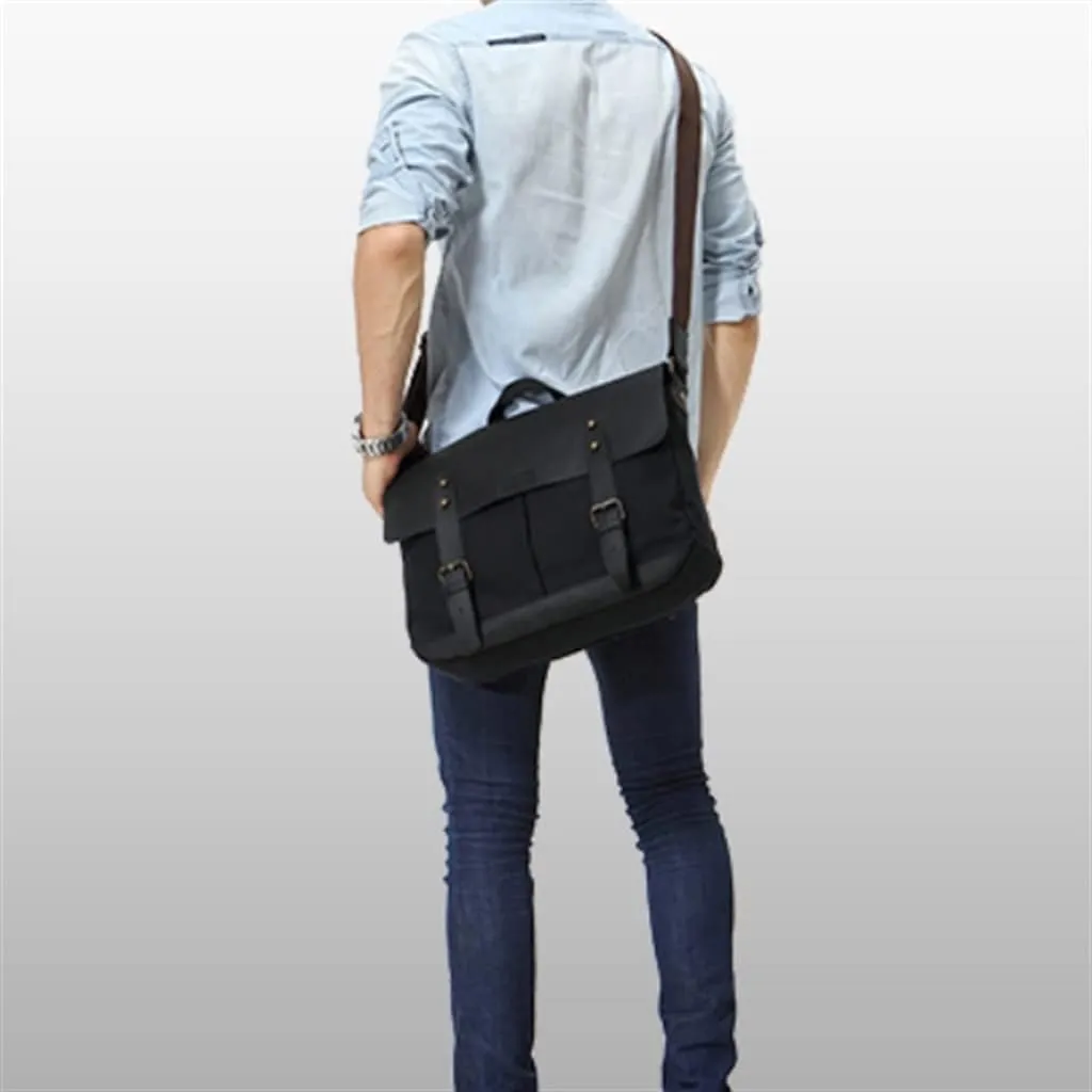 Men's Leisure Laptop Briefcase Canvas Business Handbag