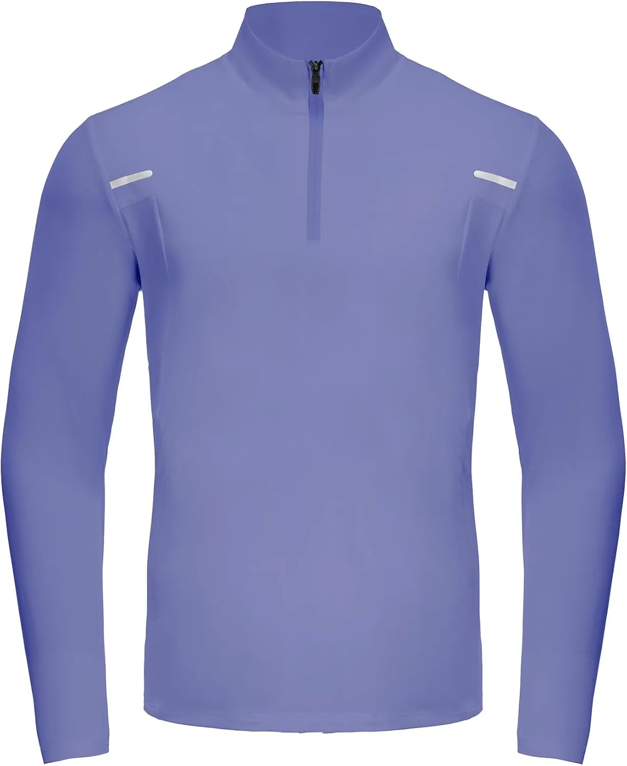 Men's Quarter Zip Athletic Shirt, Long Sleeve Performance Pullover, Quick Dry Running Cycling Workout Top Athletic Shirts