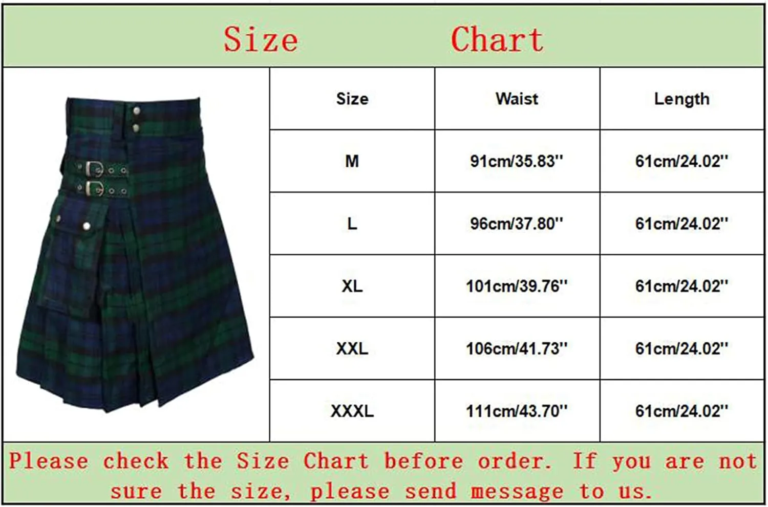 Mens Scottish Utility Kilts Gothic Pleated Skirts Pleated Skirt Kilt Available in Various Scottish Tartans Mens Kilt