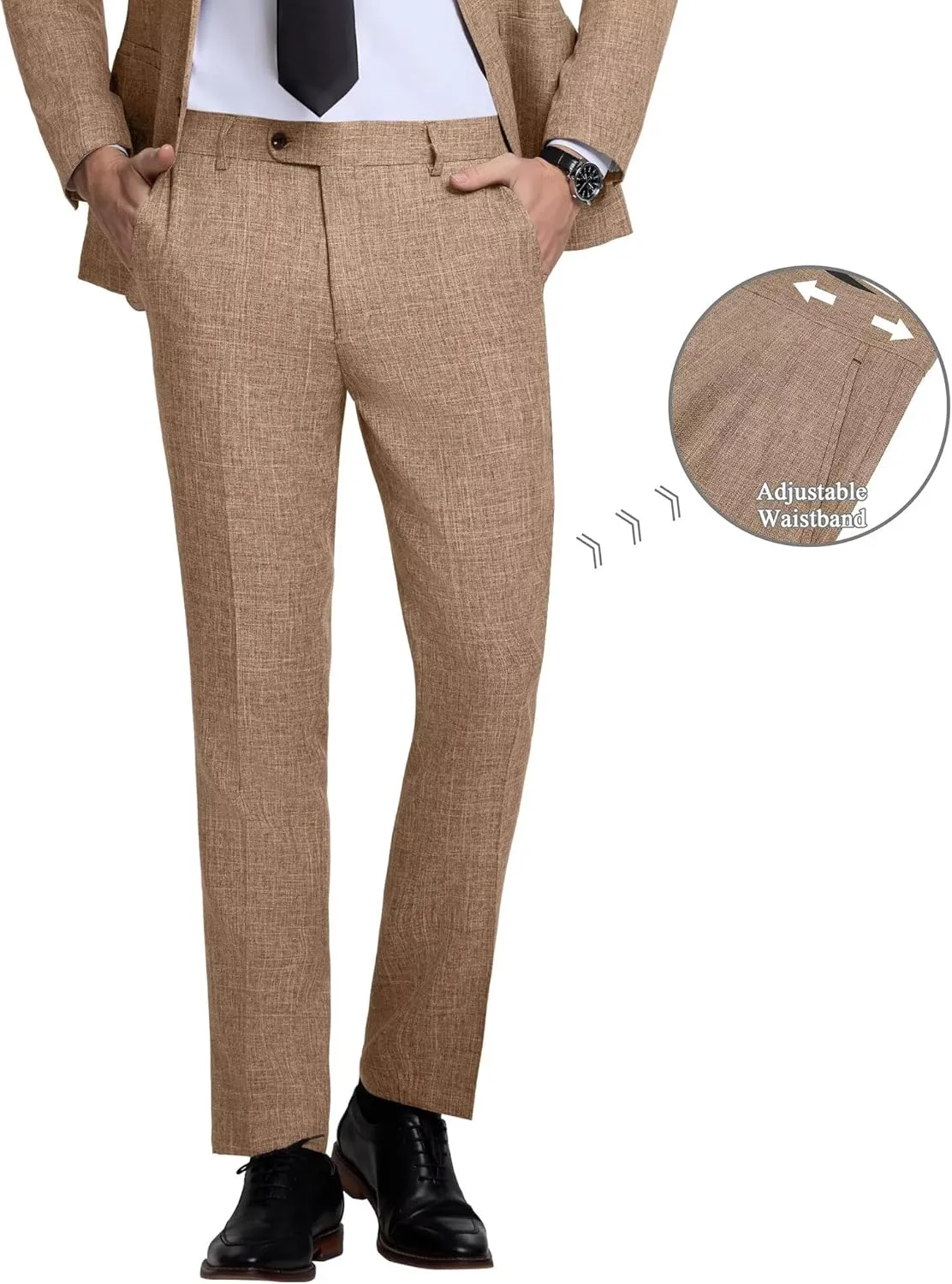 Men's Suit Slim Fit 2 Piece Suits for Wedding Prom Casual Suit Jacket Pants Lightweight Tuxedo Suits