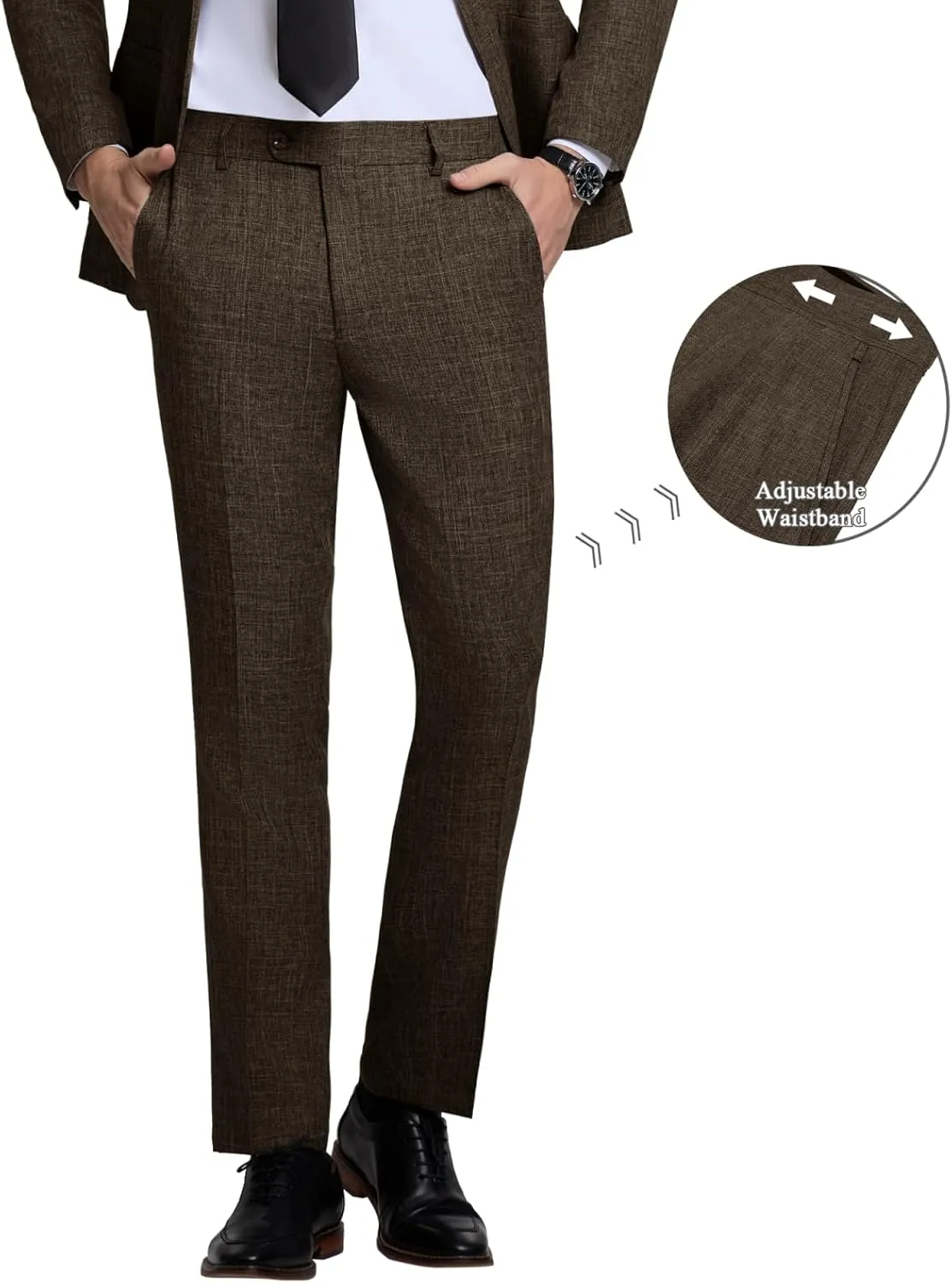 Men's Suit Slim Fit 2 Piece Suits for Wedding Prom Casual Suit Jacket Pants Lightweight Tuxedo Suits