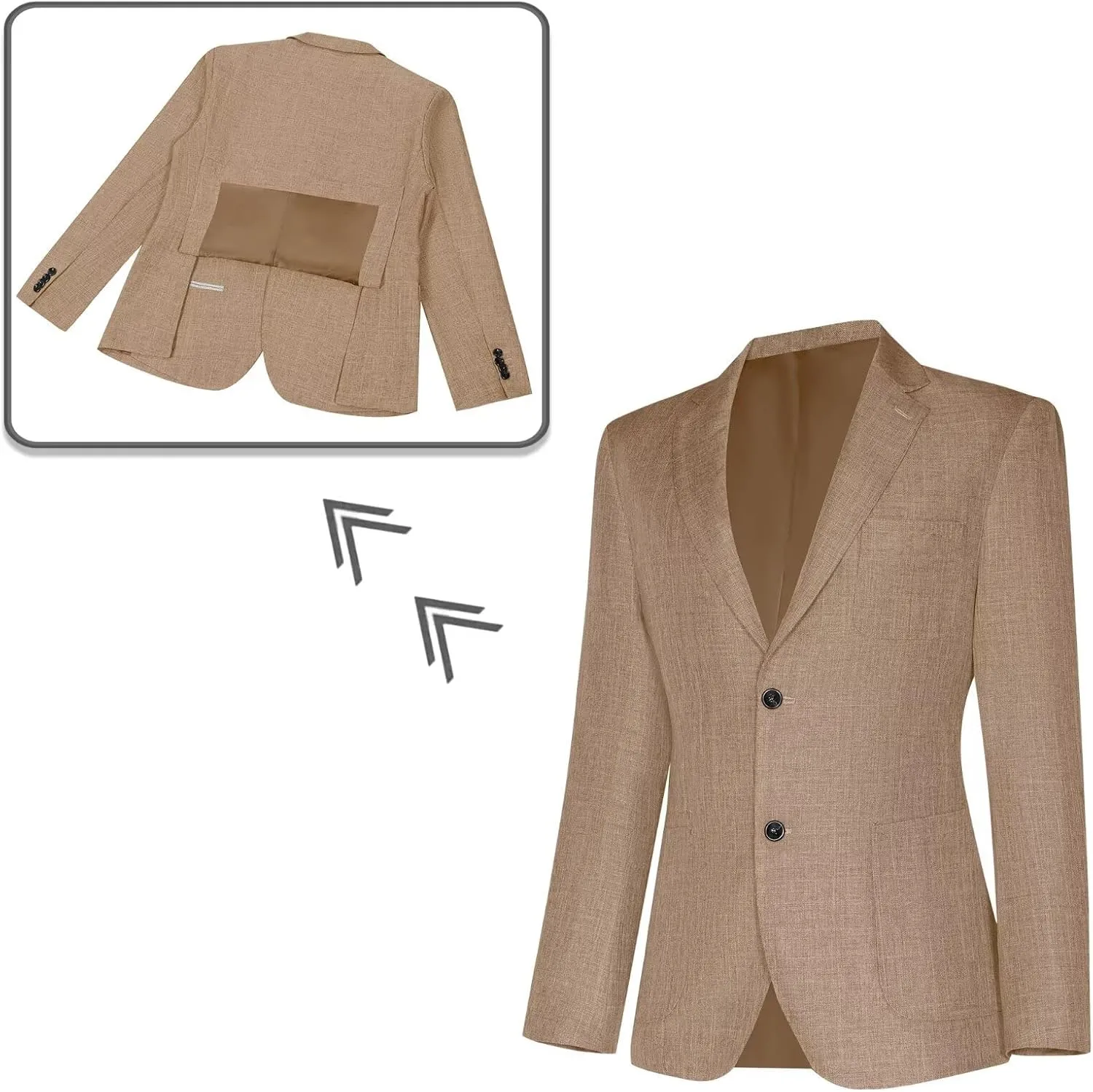 Men's Suit Slim Fit 2 Piece Suits for Wedding Prom Casual Suit Jacket Pants Lightweight Tuxedo Suits