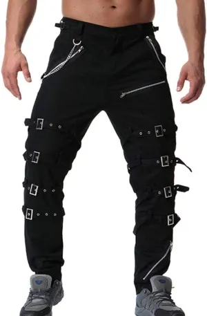 Men's Techwear Hiphop Streetwear Rock Punk Gothic Pants Sport Riding Casual Harem Track Cargo Pants