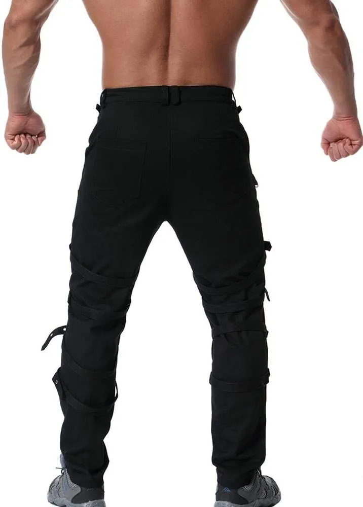 Men's Techwear Hiphop Streetwear Rock Punk Gothic Pants Sport Riding Casual Harem Track Cargo Pants