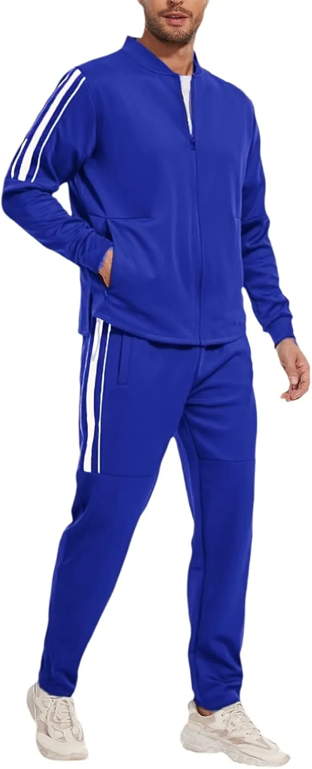 Men's Tracksuits Sweatsuits for Men Athletic Track Sweat Suits 2 Piece Set Full Zip Sports Jogging Suits Outfits