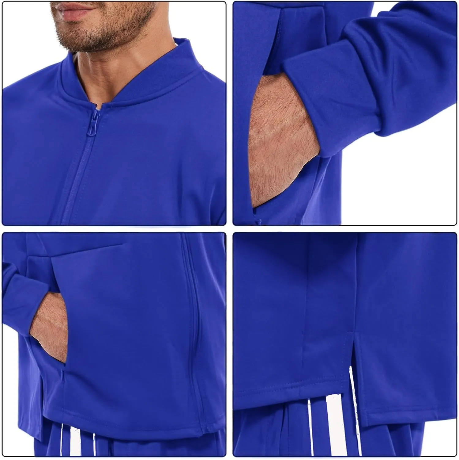 Men's Tracksuits Sweatsuits for Men Athletic Track Sweat Suits 2 Piece Set Full Zip Sports Jogging Suits Outfits