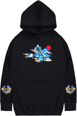 MFCT Japanese Streetwear Embroidered Hoodies for Men