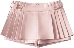 Mini Skirts for Women Streetwear Solid High Waisted Pleated Skirt Vintage Skater