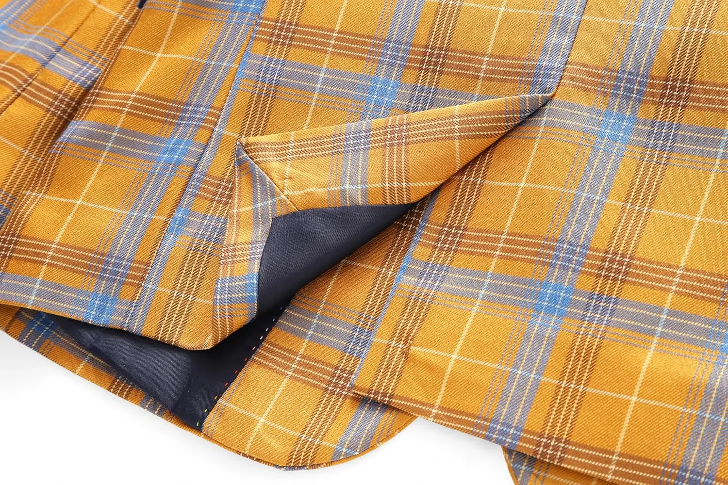 MOGU Boys Plaid Suits 3 Piece Slim Fit Tuxedo Formal Dresswear Suit Set Blazer Jacket Vest Pants Kids Outfits