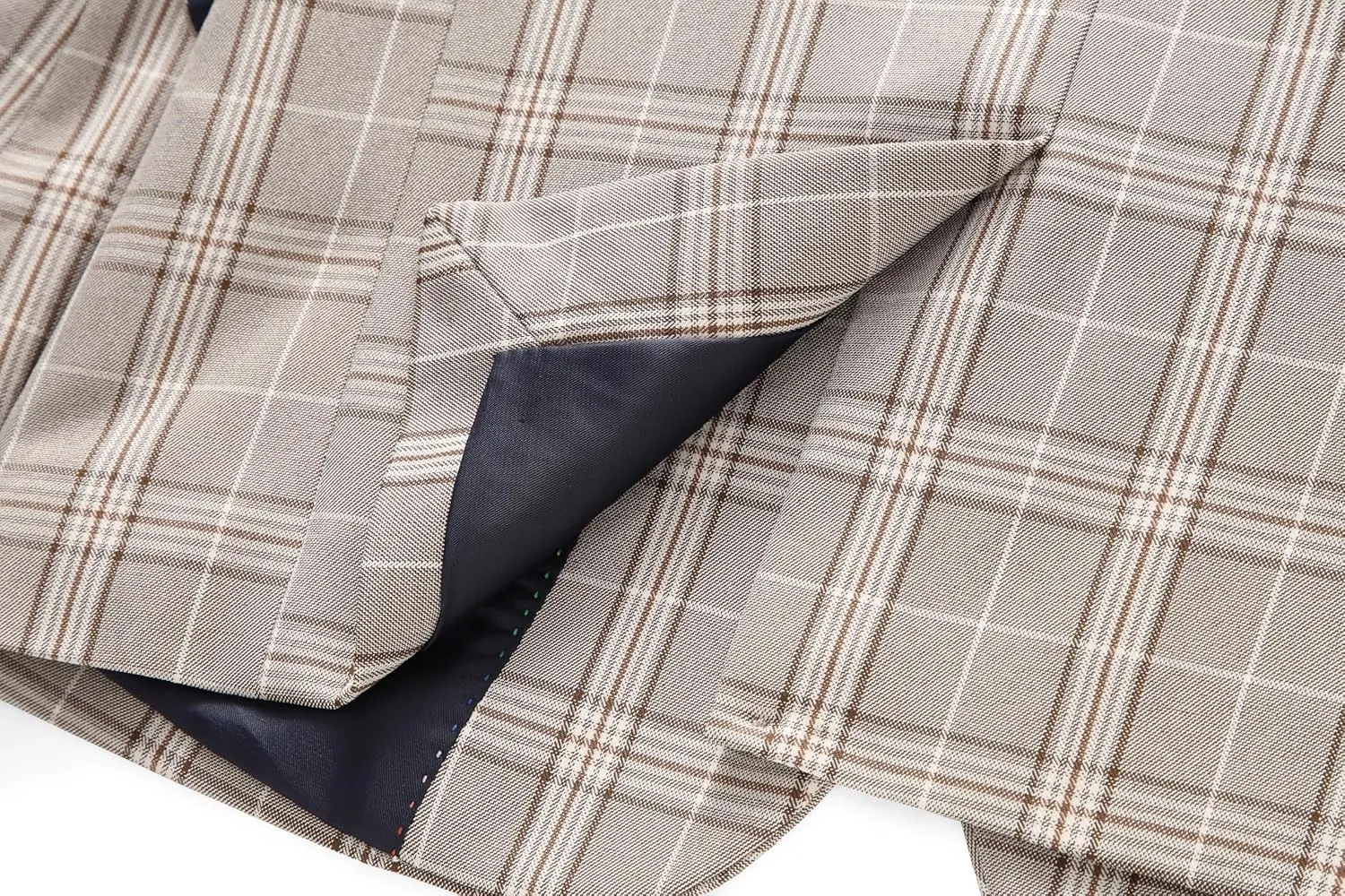 MOGU Boys Plaid Suits 3 Piece Slim Fit Tuxedo Formal Dresswear Suit Set Blazer Jacket Vest Pants Kids Outfits