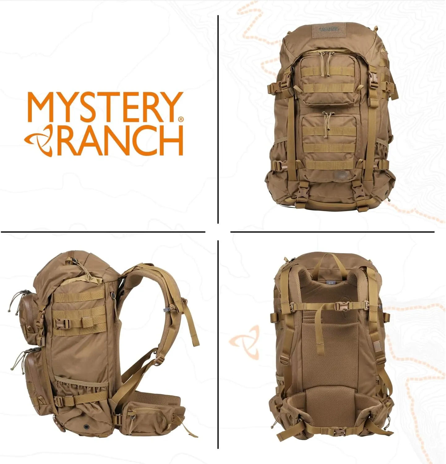 Mystery Ranch Blitz 35 Backpack - Tactical Daypack Molle Hiking Packs, 35L, L/XL,Coyote