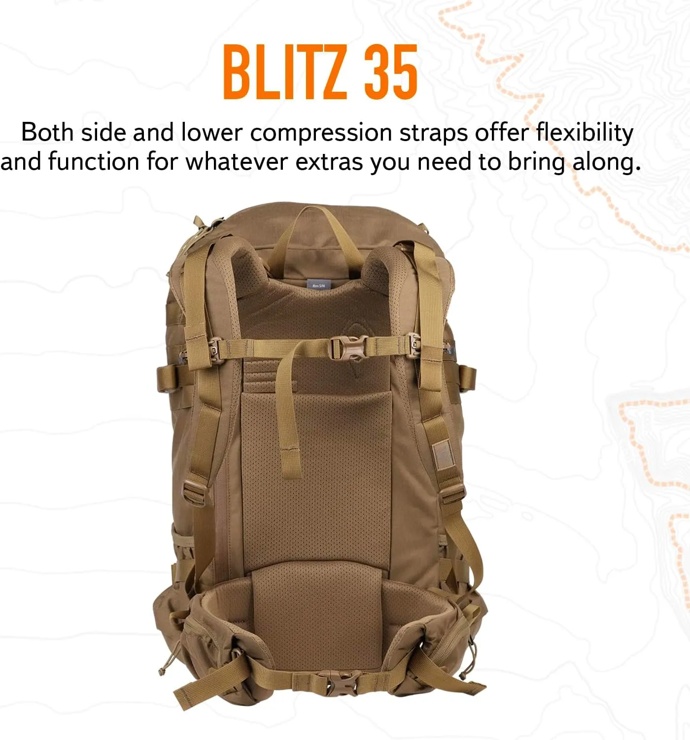 Mystery Ranch Blitz 35 Backpack - Tactical Daypack Molle Hiking Packs, 35L, L/XL,Coyote