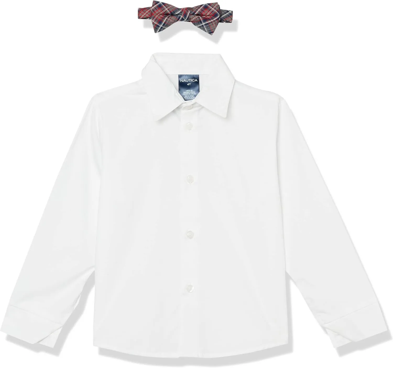 Nautica Boys' 4-Piece Legacy Formal Set, Includes Vest, Pants, Dress Shirt, and Tie